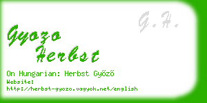 gyozo herbst business card