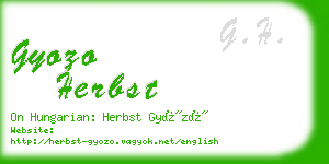 gyozo herbst business card